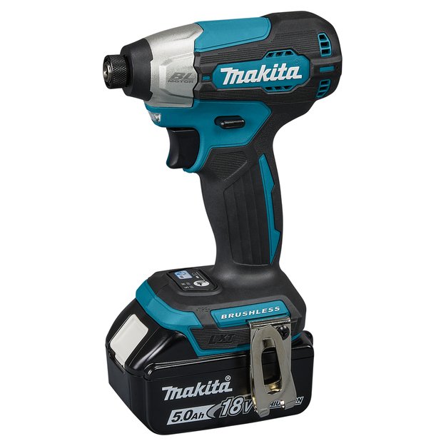 Makita DTD157RTJ bešepetėlinis akumuliatorinis smūginis suktuvas su 18V 2x5.0Ah