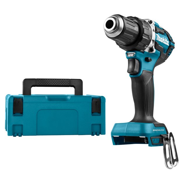 Makita DDF484ZJ bešepetėlinis akumuliatorinis suktuvas-gręžtuvas su makpac NR.2