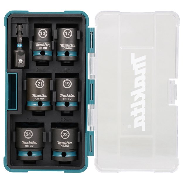 Makita Sukimo galvų rinkinys, 7 vnt. 1/2''x 38mm E-16592