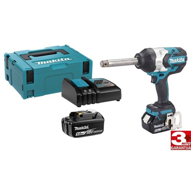 Makita DTW1005RTJ Akumuliatorinis smūginis veržliasukis 18V 2x5,0Ah