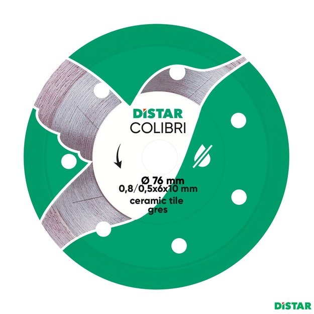 Distar Colibri 76mm x 10mm deimantinis diskas plytelėms