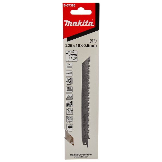 Makita Tiesinio pjūklo pjūklelis šviežiai medienai, 205 mm (1 vnt.) B-57386 1