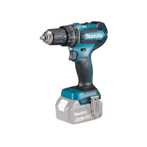 Makita DHP485Z bešepetėlinis akumuliatorinis smūginis gręžtuvas (18V LI-ION BE AKUMULIATORIŲ IR KROVIKLIO)
