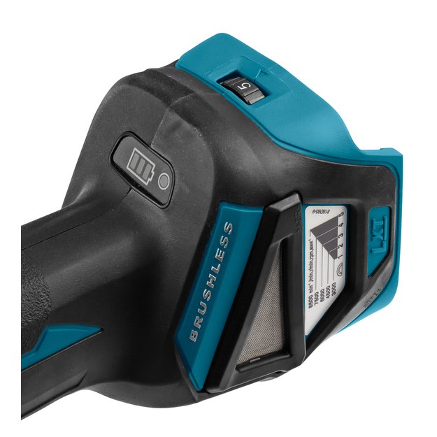 Makita DGA511Z Akumuliatorinis kampinis šlifuoklis (18V be akumuliatorių ir kroviklio)