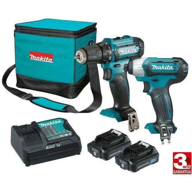 Makita CLX224A Įrankių rinkinys 12V 2x2,0Ah