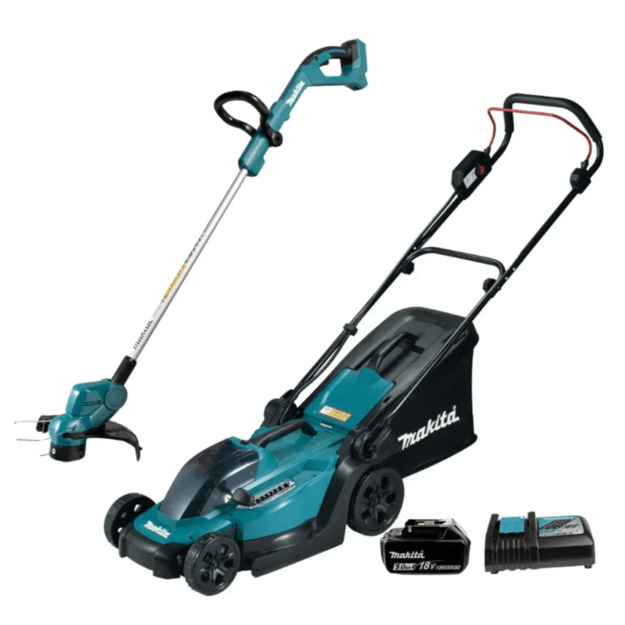 Makita DLM330RT+DUR193Z Akumuliatorinė vejapjovė su trimeriu 18V 