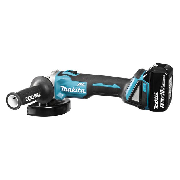 Makita DGA506RTJ Akumuliatorinis kampinis šlifuoklis su 18V 2x5,0Ah