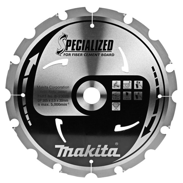 Makita Fibrocementinę plokštę diskas  305x30xZ8, B-23020