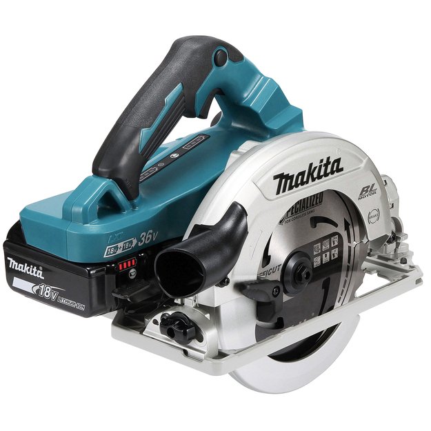 Makita DHS782TJ2 akumuliatorinis diskinis pjūklas 2x18