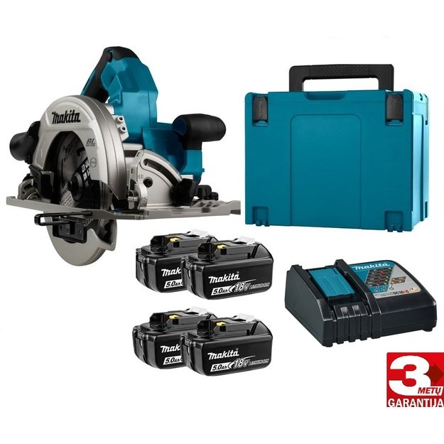 Makita DHS782TJ2 akumuliatorinis diskinis pjūklas 2x18