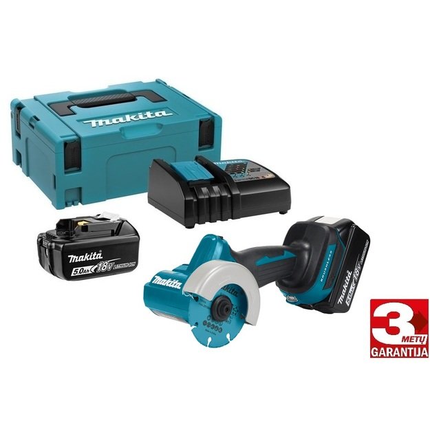 Makita DMC300RTJ Akumuliatorinis diskinis pjaustytuvas 18V 2x5,0Ah