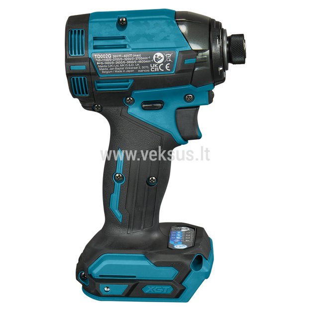 Makita TD002GZ XGT® 40Vmax akumuliatorinis smūginis suktuvas (Be akumuliatorių ir kroviklio) 2