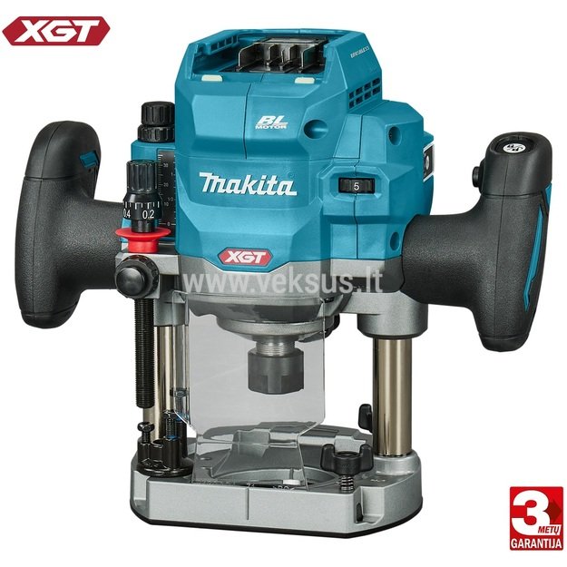 Makita RP001GZ02 XGT® 40Vmax Akumuliatorinis Frezeris (Be akumuliatorių ir kroviklio)