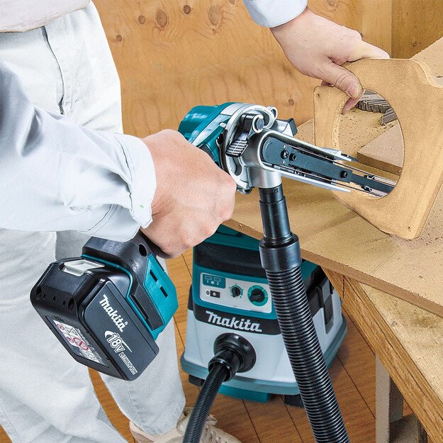 Makita DBS180Z Akumuliatorinis juostinis šlifuoklis (18V Li-ion Be akumuliatorių ir kroviklio)