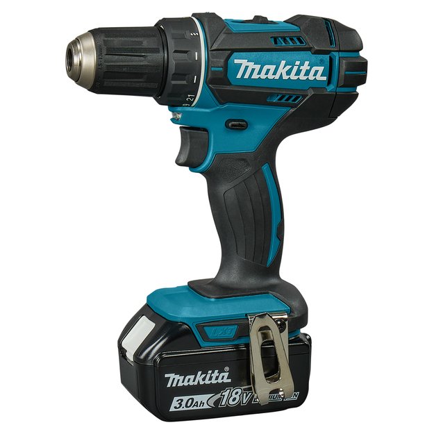 Makita DDF482RFJ gręžtuvas - suktuvas su 18 V Li-Ion. 2 x 3 Ah