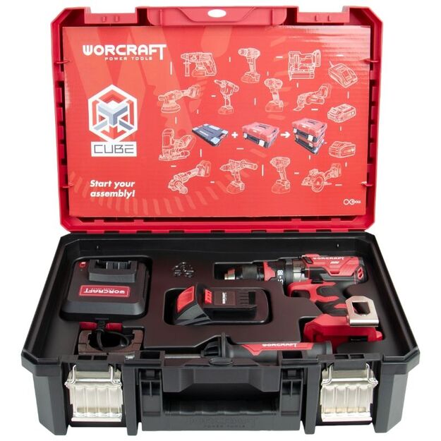 Worcraft Akumuliatorinis suktuvas-gręžtuvas su kalimu 20V LI-ION 1x4.0Ah