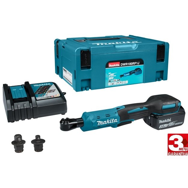 Makita DWR180RFJ1 Akumuliatorinė terkšlė 18V 1x 3,0Ah