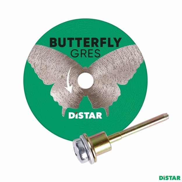Distar 45 mm deimantinis diskas su koteliu graveriui, plytelėms pjauti Butterfly