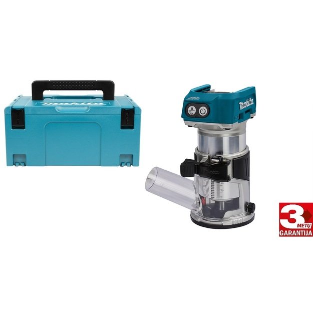 Makita DRT50ZJ akumuliatorinis frezeris su lagaminu (18V Li-ion be akumuliatorių ir kroviklio)