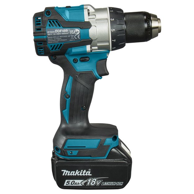 Makita DDF489RTJ bešepetėlinis akumuliatorinis suktuvas gręžtuvas 18V 2x5,0Ah 2