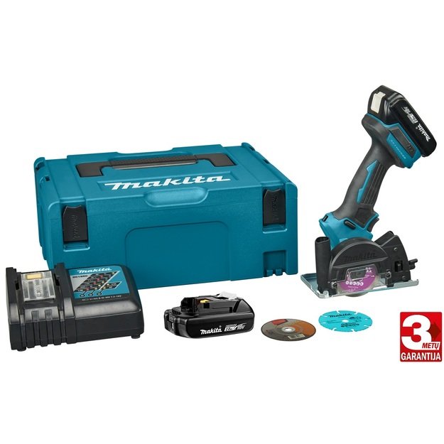 Makita DMC300RAJ Akumuliatorinis diskinis pjaustytuvas 18V 2x2,0Ah