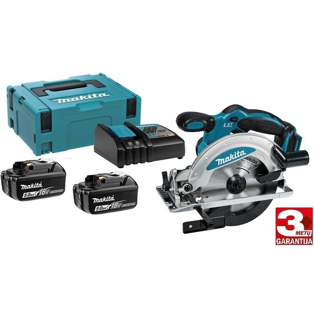 Makita DSS610RTJ Akumuliatorinis diskinis pjūklas  18V 2x5.0Ah