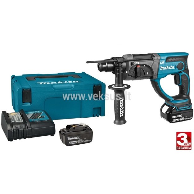Makita DHR202RTJ Akumuliatorinis perforatorius su x2 18V 5,0Ah