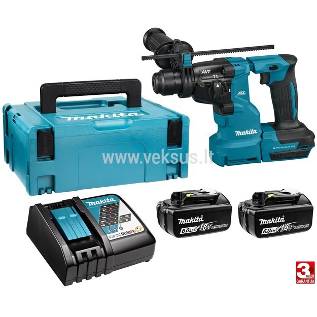 Makita DHR183RGJ Akumuliatorinis perforatorius LXT 18V 2x6,0Ah