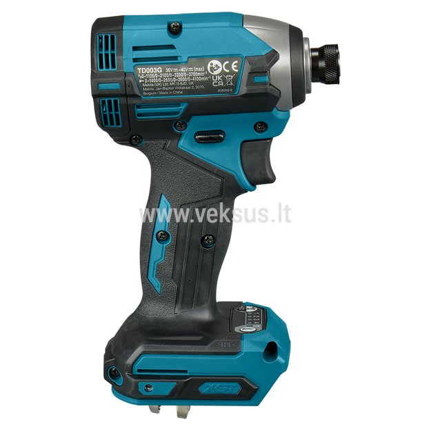 Makita TD003GZ XGT® 40Vmax akumuliatorinis smūginis suktuvas (Be akumuliatorių ir kroviklio) 2