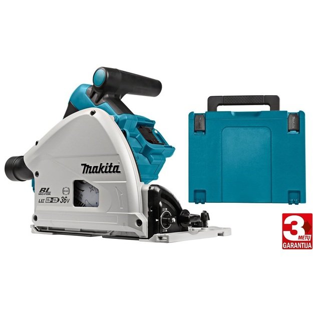 Makita DSP600ZJ Akumuliatorinis diskinis pjūklas (2x18V Li-ion Be akumuliatorių ir kroviklio)