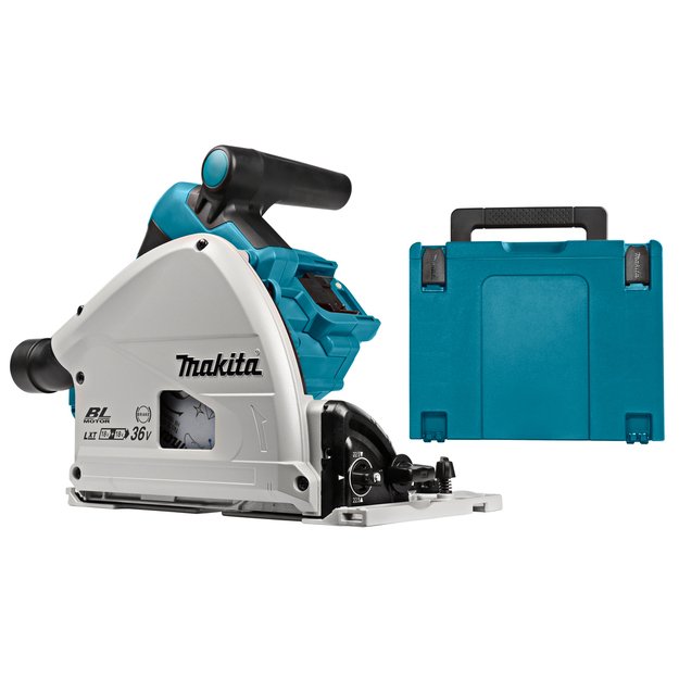 Makita DSP600ZJ Akumuliatorinis diskinis pjūklas (2x18V Li-ion Be akumuliatorių ir kroviklio)