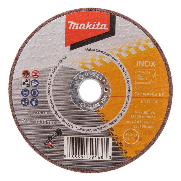 Makita pjovimo diskas 76x1.0x10mm WA60T, RST (5Vnt.) D-74815-5