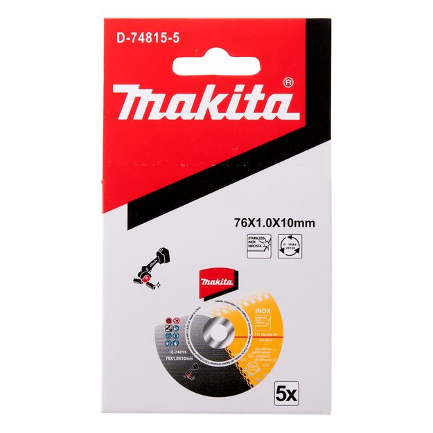 Makita pjovimo diskas 76x1.0x10mm WA60T, RST (5Vnt.) D-74815-5